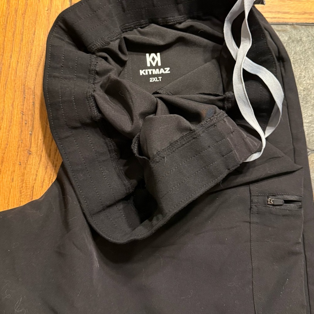 KITMAZ Black jogger scrub pants, size 2XL TALL